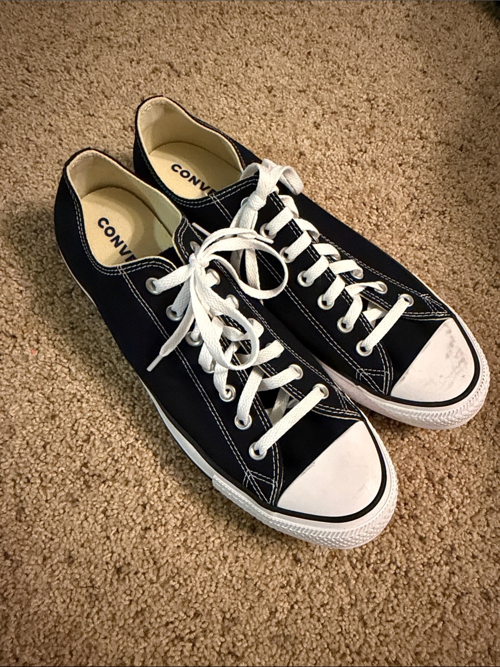 Converse Low Top Canvas Sneakers - Black men’s size 12